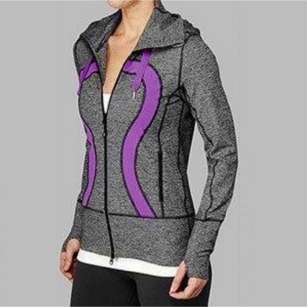 Lululemon Gray Purple‎ Stride Jacket Size 6